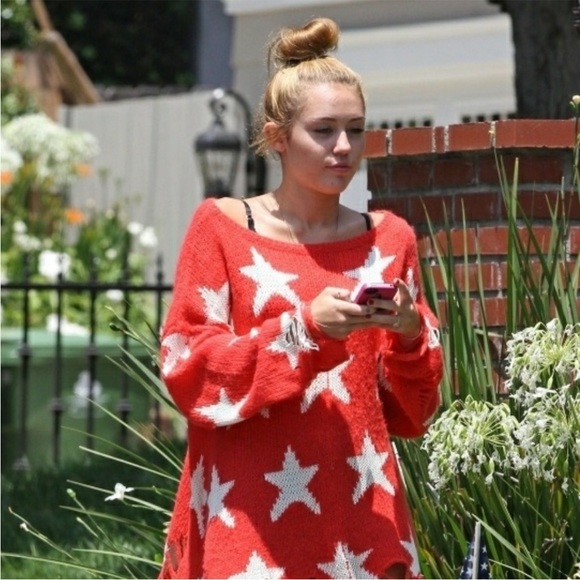 Wildfox Sweater XS Red ASO Taylor Swift Lagenlook Cottage Grunge Cabin Gorpcore - Picture 9 of 10